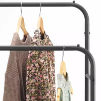 Whitmor Double Rod Garment Rack Noir : Cadre en acier, 155 cm de hauteur, 109 cm de largeur, 43 cm de profondeur, assemblage par un adulte requis