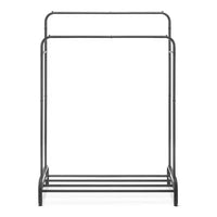 Whitmor Double Rod Garment Rack Noir : Cadre en acier, 155 cm de hauteur, 109 cm de largeur, 43 cm de profondeur, assemblage par un adulte requis