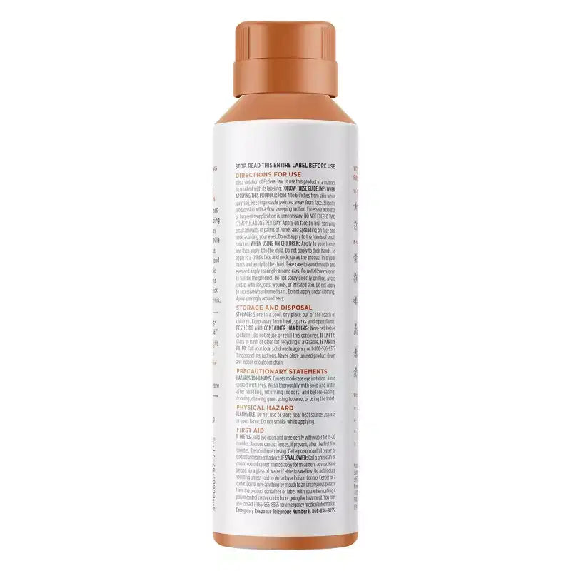 Grand Tongo Repulsif anti-insectes à la picaridine sans DEET, formule familiale - agrumes + santal - 4,5 oz : protection 12 heures, application cutanee, spray aerosol
