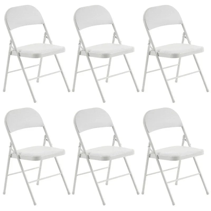 Chaises pliantes élégantes en fer et PVC pour conventions et expositions Blanches