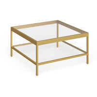Table basse Alexis en métal et verre
