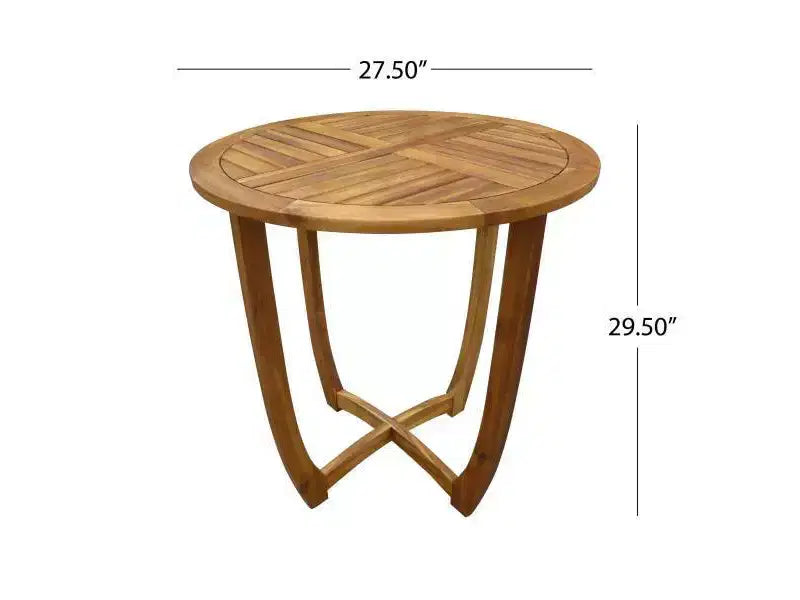 Ensemble de bistrot 3 pièces Coronado en bois d'acacia avec coussins - Finition Teck - Christopher Knight Home : Meubles de salle à manger d'extérieur avec cadre résistant aux intempéries