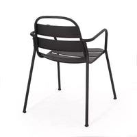 Ensemble de bistro 3 pièces Terra Nova Outdoor : Noir mat, cadre en fer courbé, table ronde - Christopher Knight Home