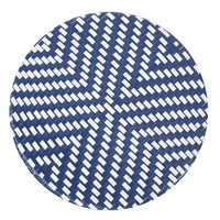 Christopher Knight Home Picardy Ensemble café français d'extérieur 3 pièces en aluminium - Bleu marine/Blanc/Bambou