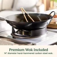 Station de cuisson wok d'extérieur Cuisinart, 50 000 BTU, Gril à gaz CGG-1265 Noir