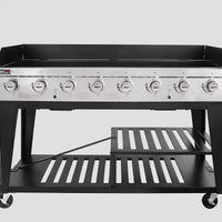 Royal Gourmet Grill à gaz 8 brûleurs grand evenement 104000 BTU, noir
