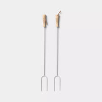 2 brochettes à guimauve en forme de bûche gris - Threshold™