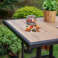 Ensemble table et 2 tabourets de bar pivotants d'extérieur Captiva Designs : Ensemble bistro de terrasse, résistant à la rouille