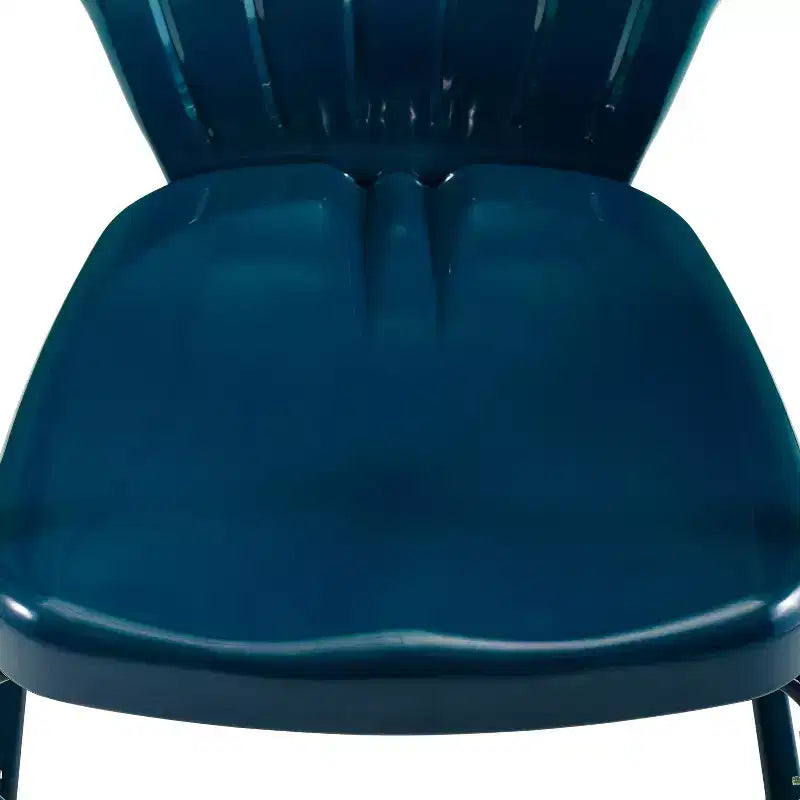 Ensemble bistrot extérieur Ridgeland 3 pièces avec table et 2 chaises – Bleu marine brillant – Crosley