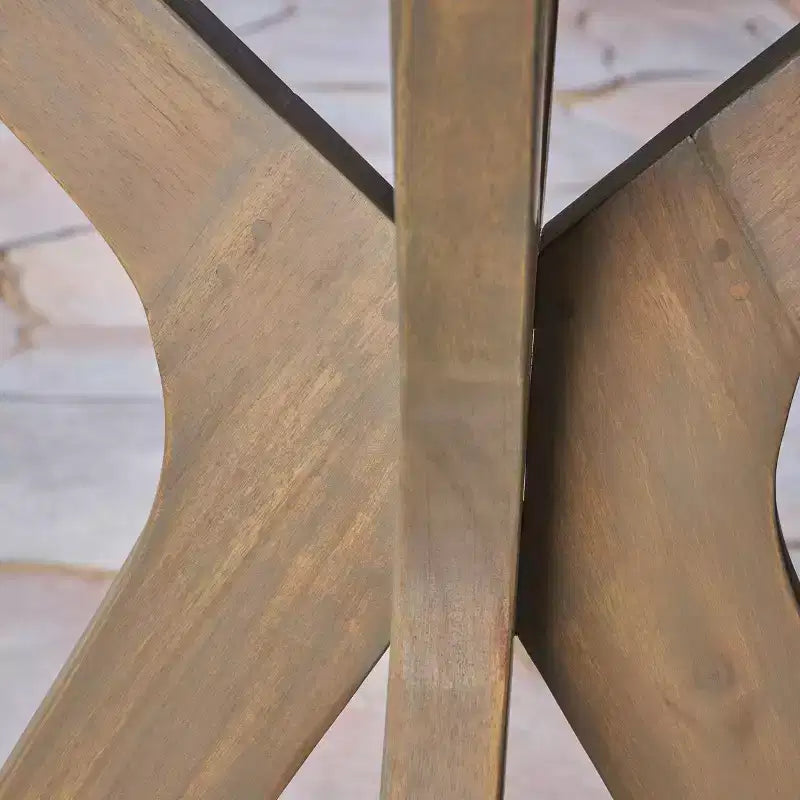 Ensemble de bistrot Jillian 3 pièces en bois d'acacia et osier : Chaises rembourrées, table circulaire - Christopher Knight Home