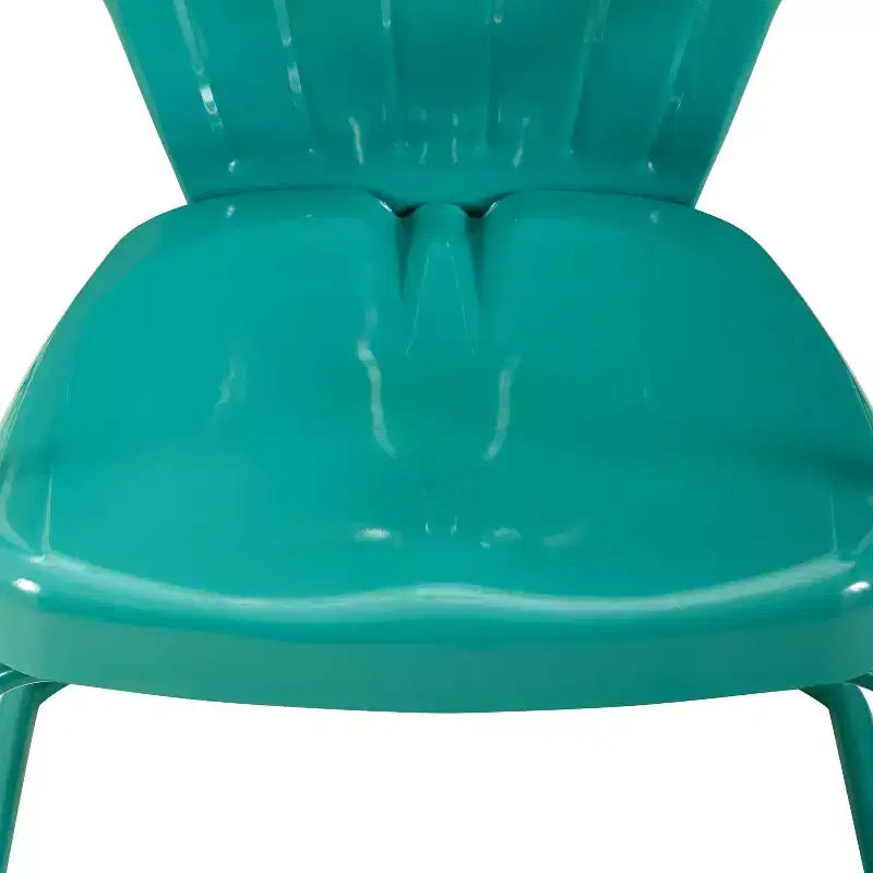 Ensemble bistro d'extérieur 3 pièces Ridgeland avec table et 2 chaises - Turquoise brillant - Crosley