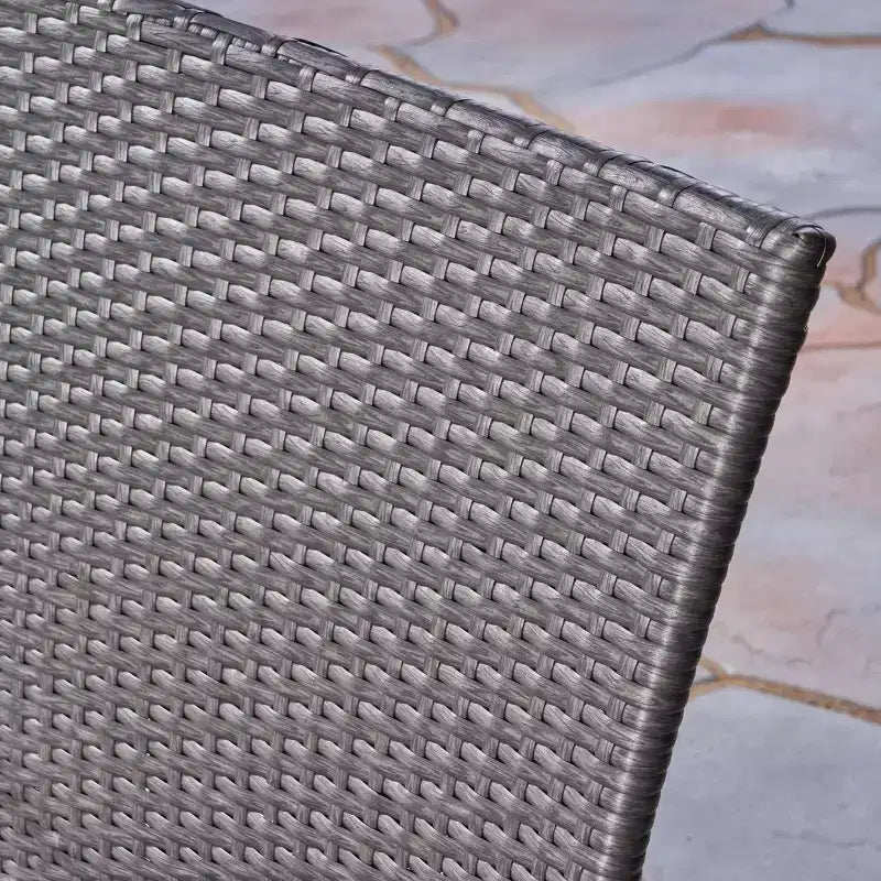 Ensemble bistro 3 pièces en acacia et osier Sanders - Gris - Christopher Knight Home