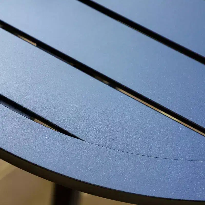 Ensemble 3 pièces table et chaises en métal - Noir - Captiva Designs : ensemble bistro en acier thermolaqué, résistant aux intempéries