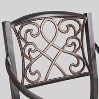 Lot de 2 tabourets de bar de terrasse en aluminium Waterbury Cuivre - Christopher Knight Home : design à volutes traditionnel, résistant aux intempéries