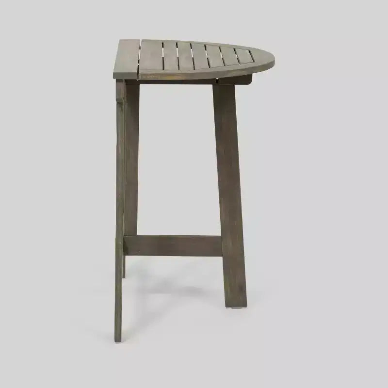Ensemble bistrot de patio demi-rond 3 pièces Oso en bois d'acacia gris - Christopher Knight Home
