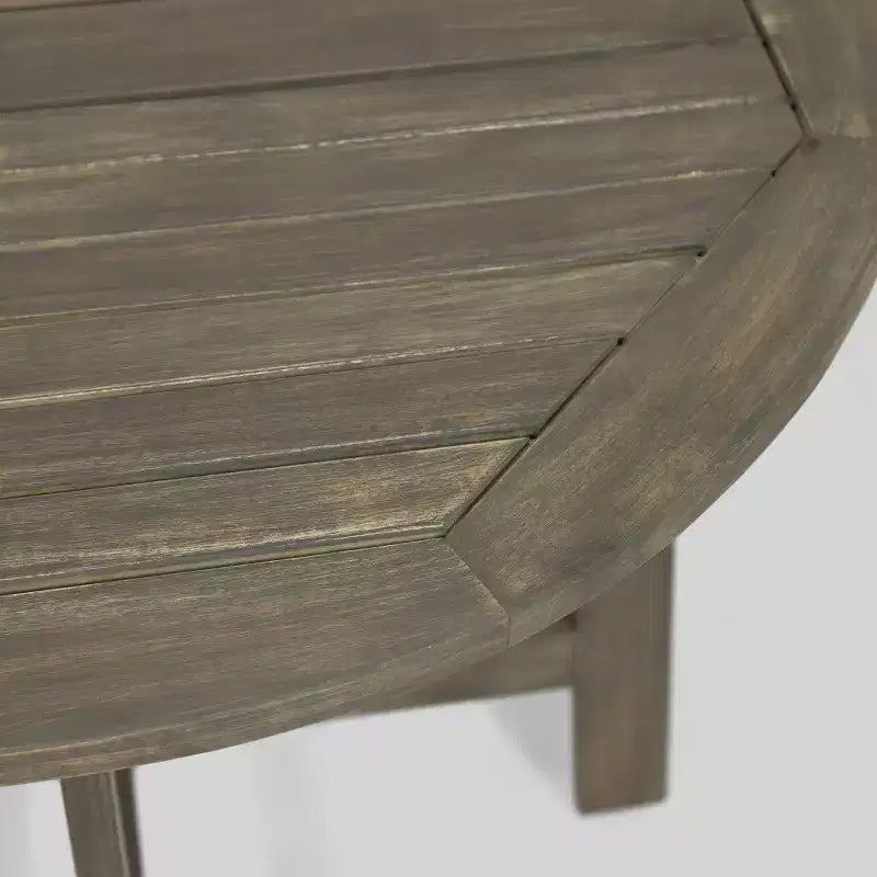 Ensemble bistrot de patio demi-rond 3 pièces Oso en bois d'acacia gris - Christopher Knight Home