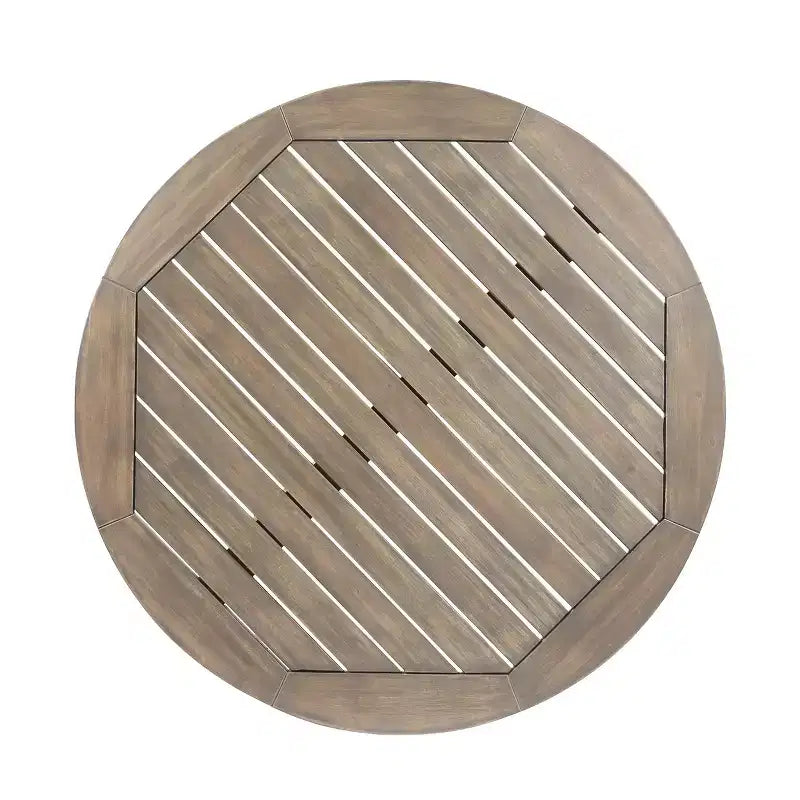 Ensemble de bistro Kent 3 pièces en bois d'acacia et osier – Gris – Christopher Knight Home : Meubles de jardin avec quincaillerie en fer