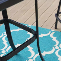 Tabourets de bar pivotants 3 pièces et table - Marron - Captiva Designs : Ensemble de patio extérieur haut dossier avec accoudoirs
