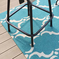 Tabourets de bar pivotants 3 pièces et table - Marron - Captiva Designs : Ensemble de patio extérieur haut dossier avec accoudoirs
