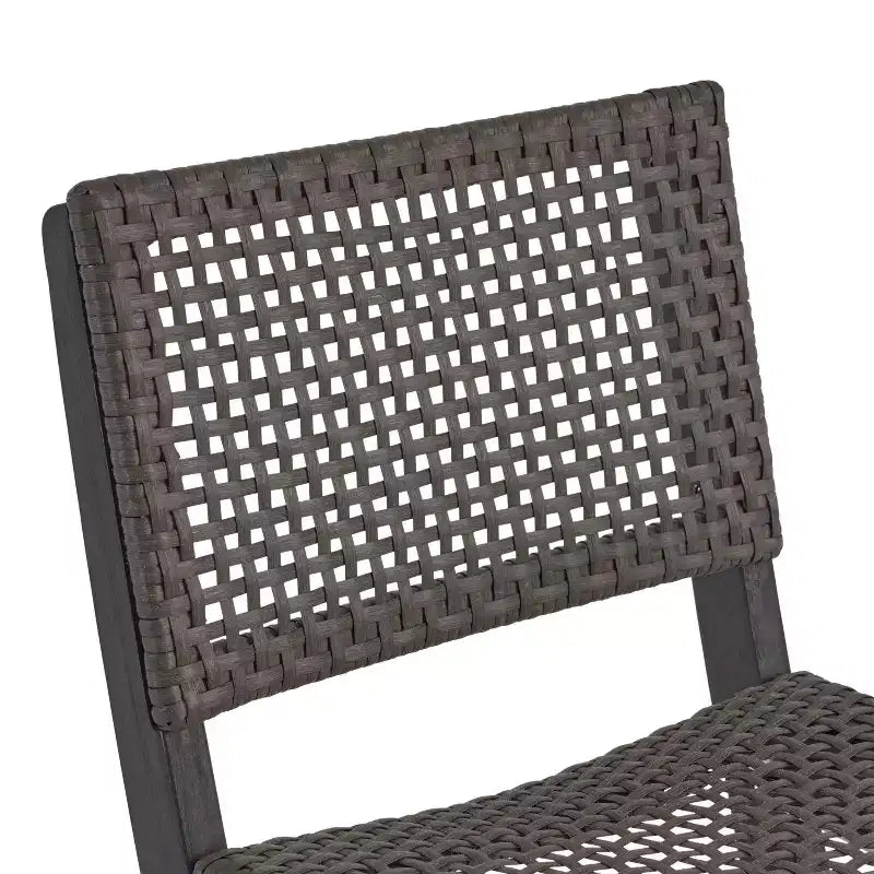 Tabourets de bar pliants Polaris 4 places en bois d'acacia gris foncé – Christopher Knight Home : sièges de terrasse résistants aux intempéries