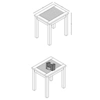 Alaterre Furniture Ensemble bistro de patio d'extérieur Okemo 3 pièces en bois d'acacia