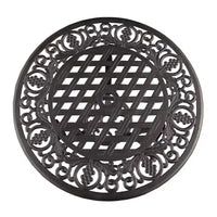 Ensemble de bistrot 3 pièces en aluminium motif vigne - Noir - Oakland Living : Mobilier d'extérieur résistant aux intempéries