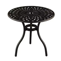 Ensemble de bistrot 3 pièces contemporain moderne en aluminium maillé - Noir - Oakland Living : Ensemble de salle à manger d'extérieur 2 personnes résistant aux intempéries