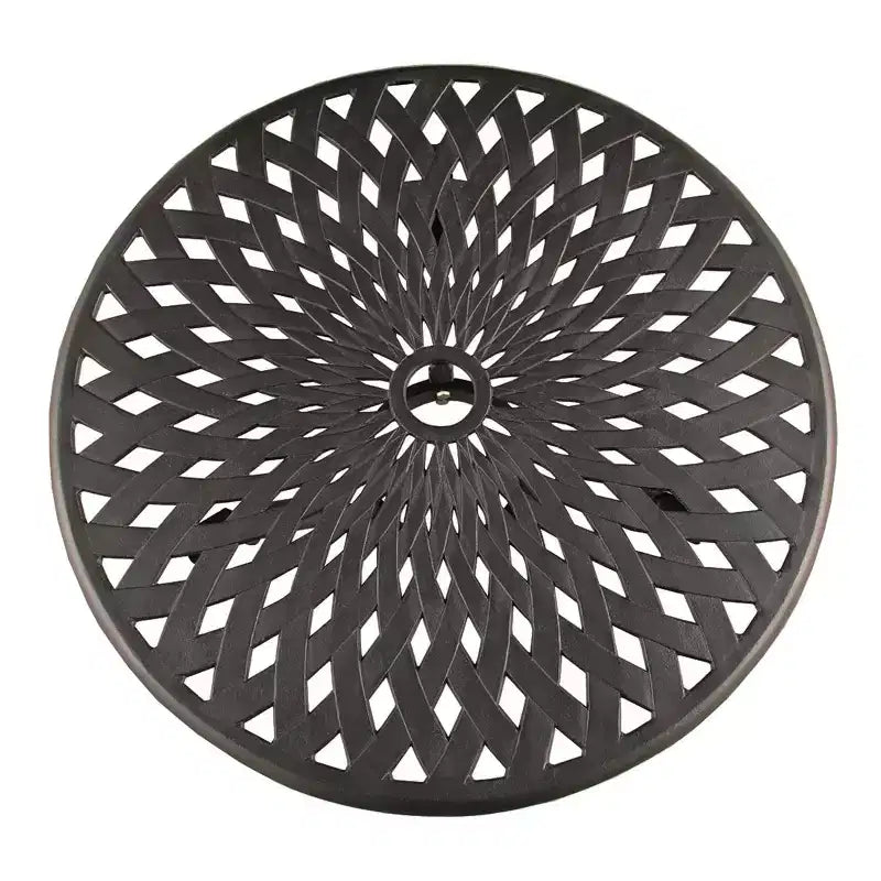 Ensemble de bistrot 3 pièces contemporain moderne en aluminium maillé - Noir - Oakland Living : Ensemble de salle à manger d'extérieur 2 personnes résistant aux intempéries