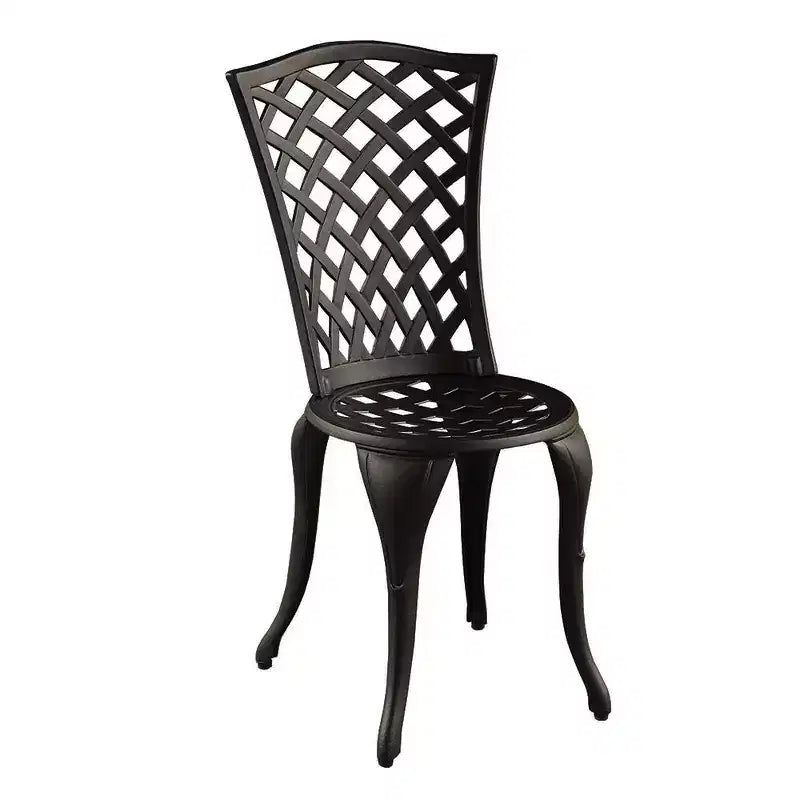 Ensemble de bistrot 3 pièces contemporain moderne en aluminium maillé - Noir - Oakland Living : Ensemble de salle à manger d'extérieur 2 personnes résistant aux intempéries