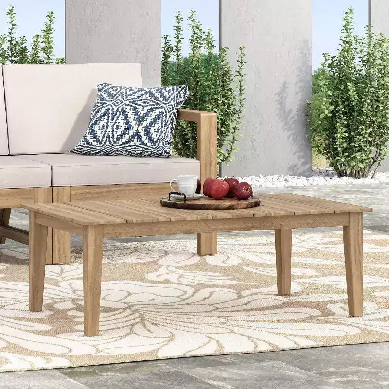 Christopher Knight Home Kiara Table Basse d'extérieur en Bois d'Acacia Marron Clair