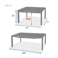 Table de jardin ÉVASION Effet bois Honey & Graphite