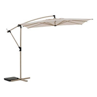 Parasol déporté carré inclinable MANOA Argile / Blé