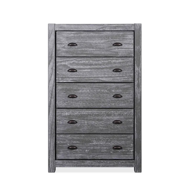 Grain Wood Furniture Montauk Coffre 5 tiroirs en bois massif