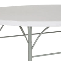 Table pliante d'événement ronde en plastique pliable en deux de 6 pieds avec poignée
