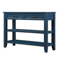 Table console de 42 po avec tiroirs et étagères à niveaux