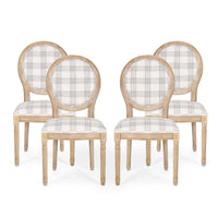 Chaises de salle à manger en tissu de style campagnard français - NH419413