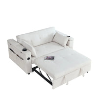 Canapé convertible 54 pouces avec lit gigogne, double assise, fonction relax