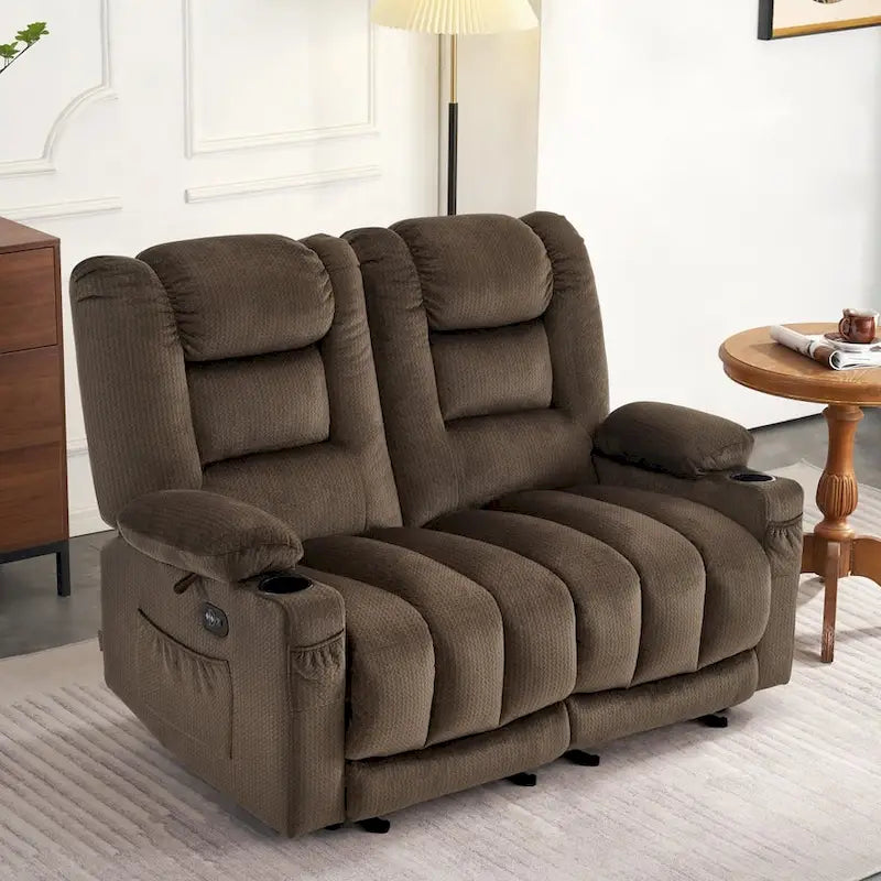 Causeuse Inclinable Électrique MCombo avec Chaleur et Massage, Tissu PR648