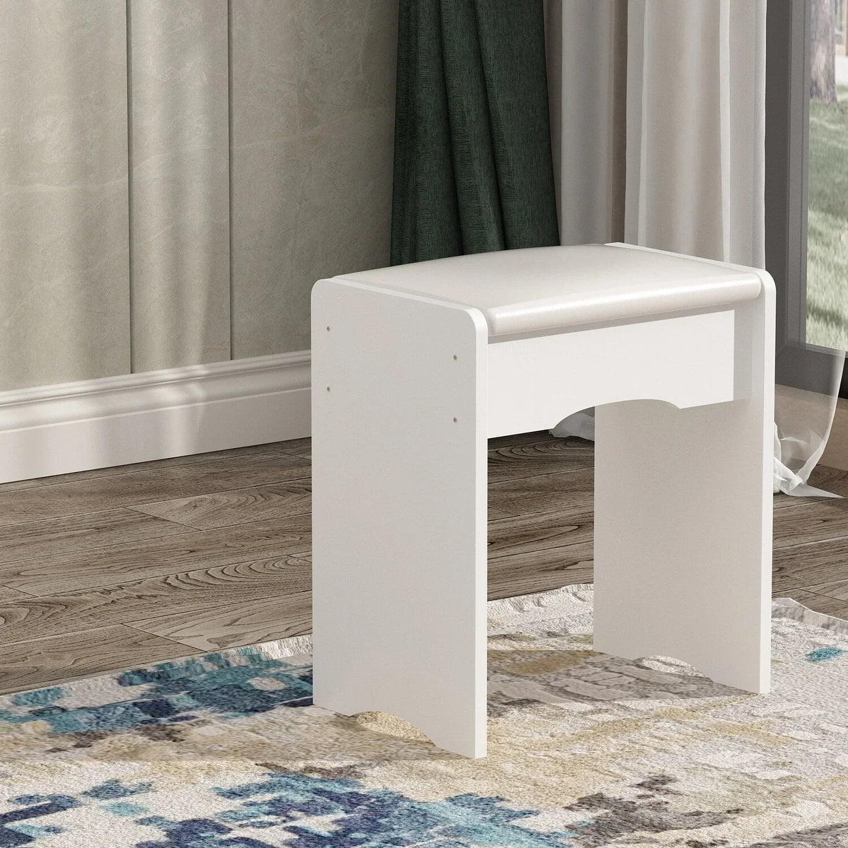 Ensemble coiffeuse table de maquillage avec lumière LED & miroir & tabouret