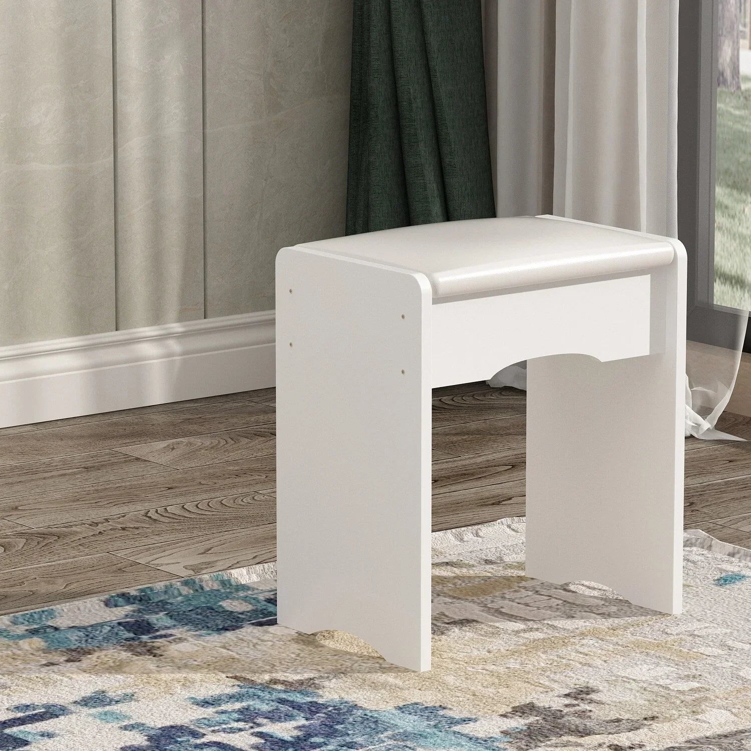 Ensemble coiffeuse table de maquillage avec lumière LED & miroir & tabouret