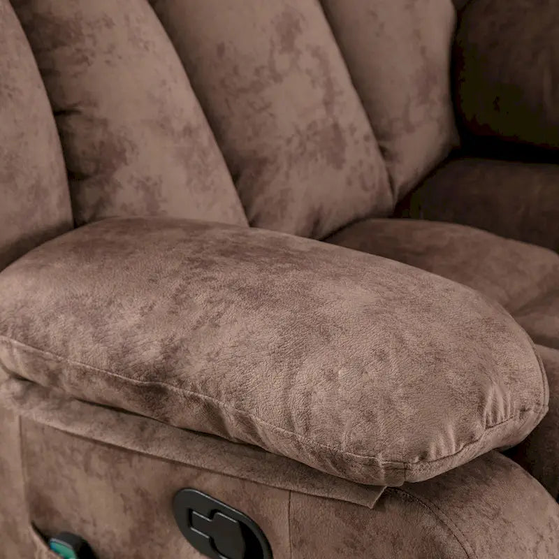Fauteuil Inclinable à Bascule de Massage Manuel Pivotant 360° avec Chaleur et Vibration