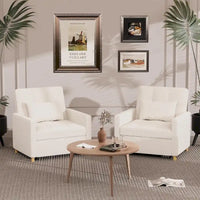 AECOJOY - Fauteuil convertible 3 en 1 avec coussin et dossier inclinable
