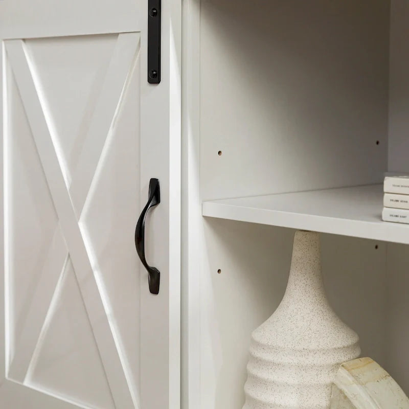 Meuble TV d'angle Middlebrook avec porte de grange coulissante de 52 pouces