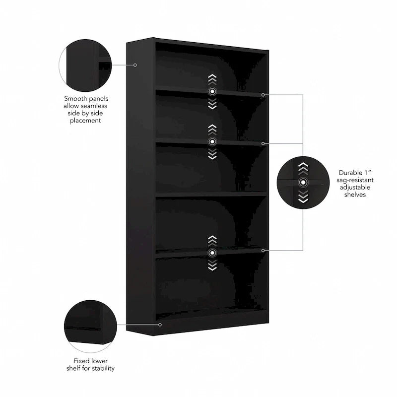 Bibliothèque haute à 5 étagères Universal de Bush Furniture