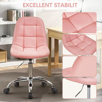 Chaise de bureau à domicile sans accoudoirs Javlergo, chaise de bureau d'ordinateur réglable en hauteur avec roulettes