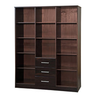 Palace Imports Armoire-penderie Cosmo 3 portes 100% bois massif avec portes en bois massif ou miroir