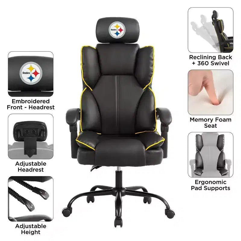Chaise de bureau NFL Pittsburgh Steelers Champ