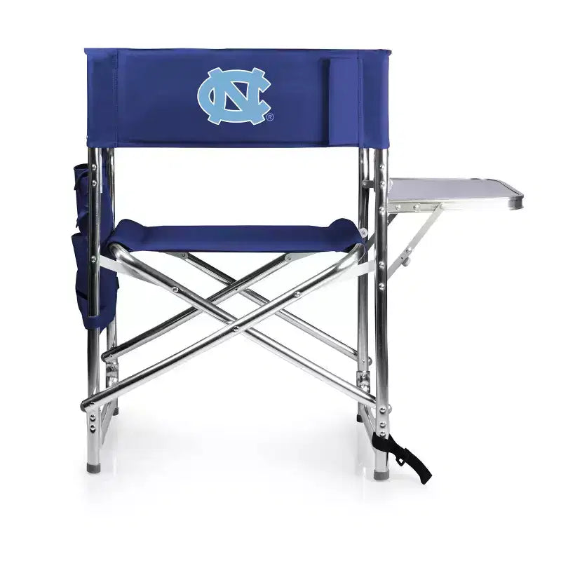 NCAA North Carolina Tar Heels Chaise de camp portable avec table d'appoint