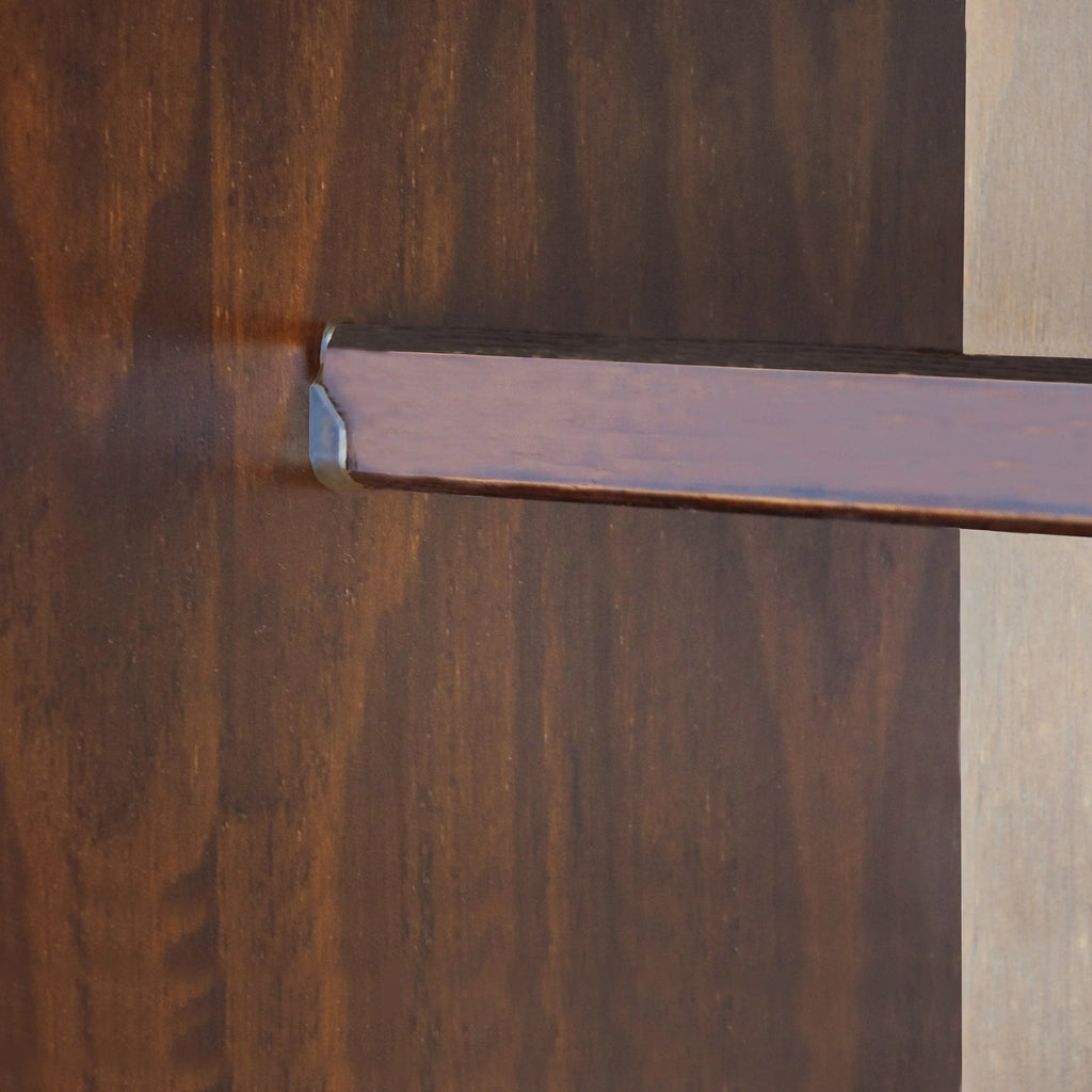 Palace Imports Armoire-penderie Kyle 4 portes 100% bois massif avec portes en bois massif ou miroir