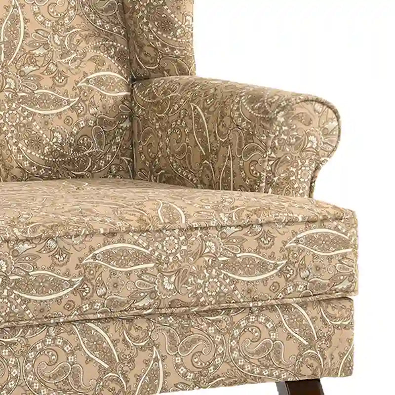 Lot de 2 fauteuils d'appoint à oreilles traditionnels rembourrés